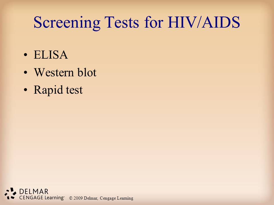 Screening Tests for HIV/AIDS