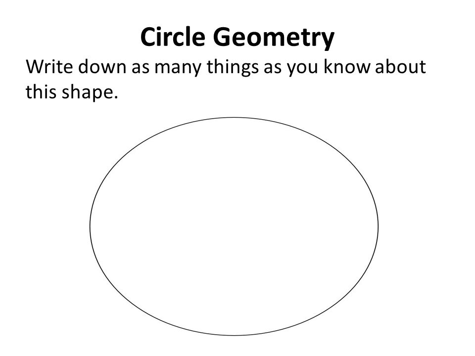 Write down as many things as you know about this shape.