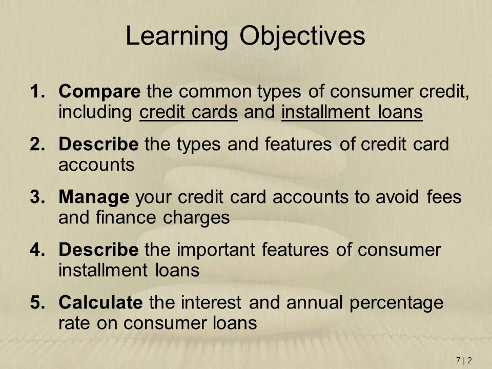 Credit Cards And Consumer Loans Ppt Video Online Download