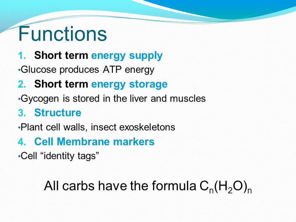 All carbs have the formula Cn(H2O)n