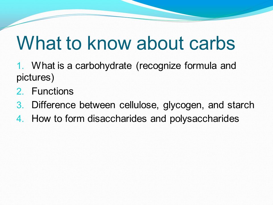 What to know about carbs