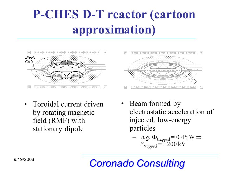 P-CHES D-T reactor (cartoon approximation)