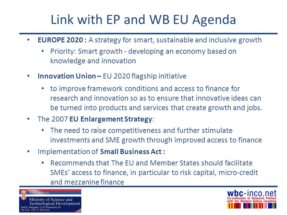 Link with EP and WB EU Agenda