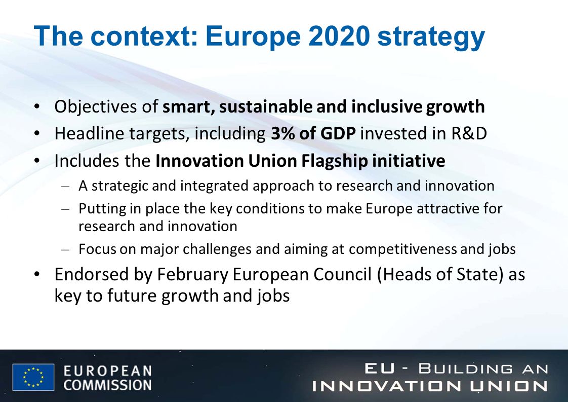 The context: Europe 2020 strategy