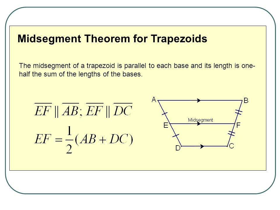 Midsegment Theorem for Trapezoids