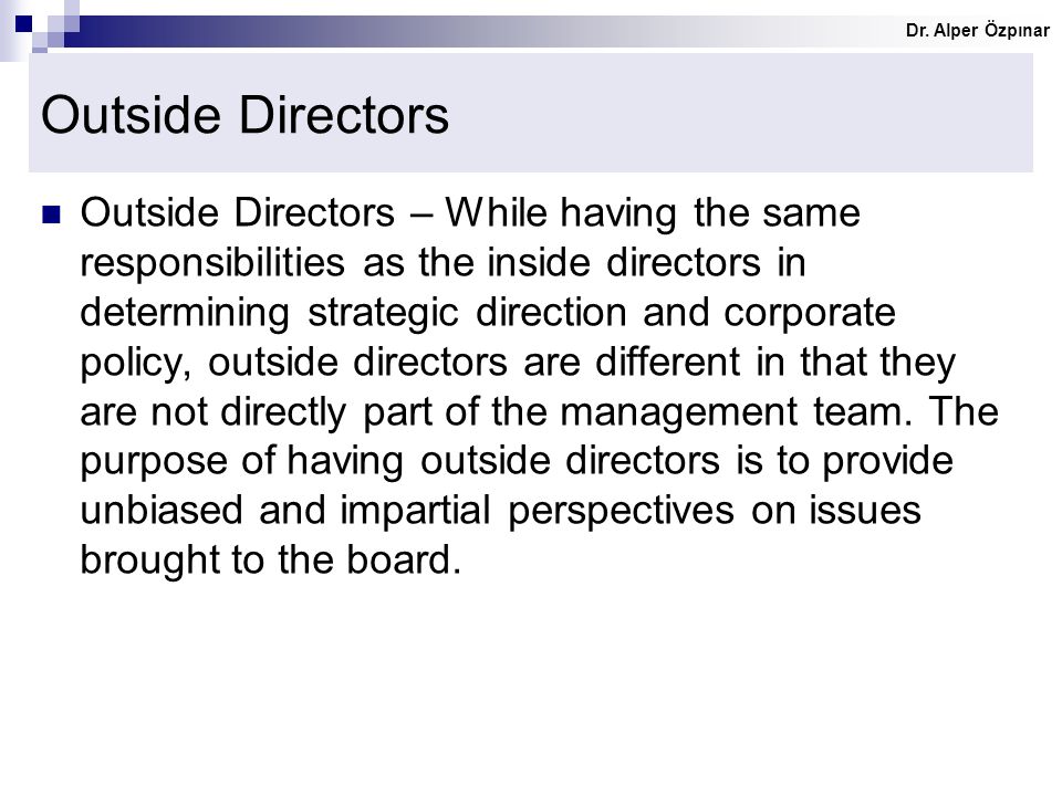 Outside Directors