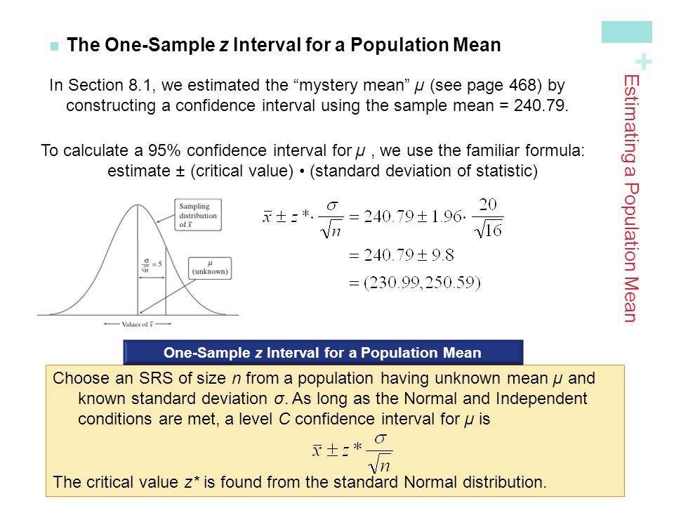 Estimating a Population Mean