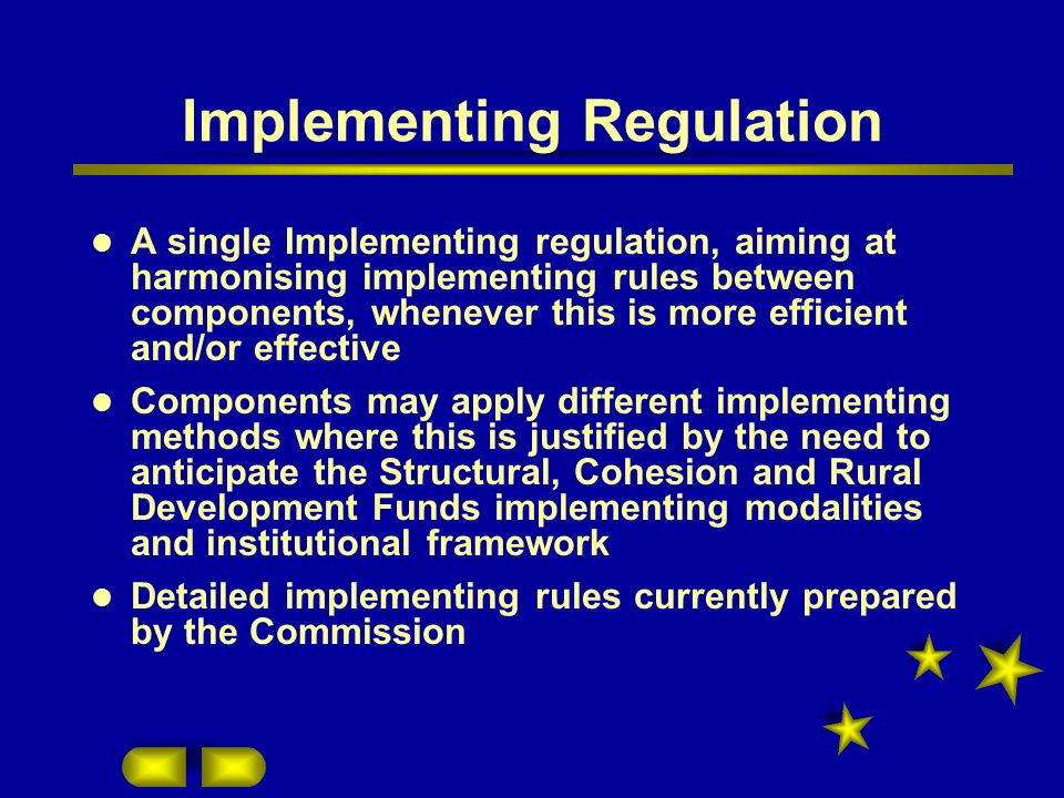 Implementing Regulation
