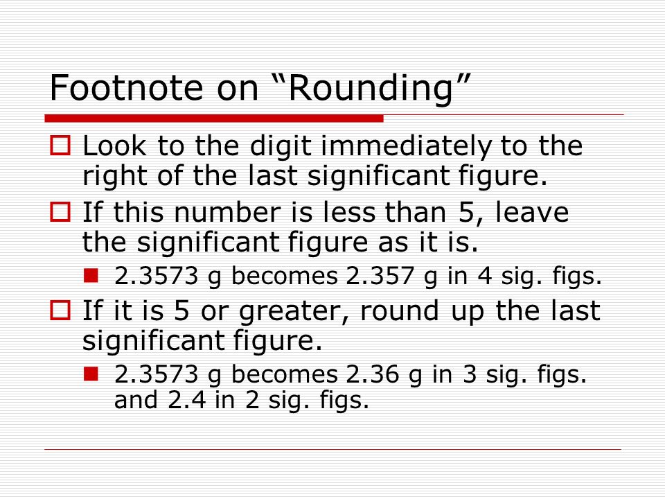 Footnote on Rounding