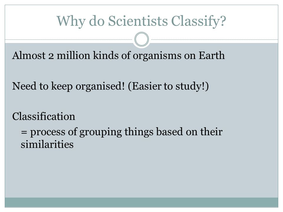 Classification of Living Things - ppt video online download