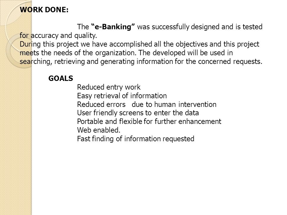E Banking Project