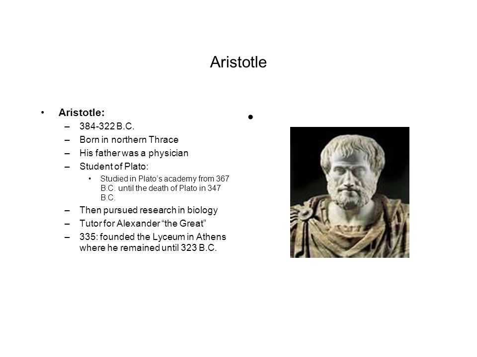 Presentation on theme: "History of Philosophy Lecture 9 Aristotle"...