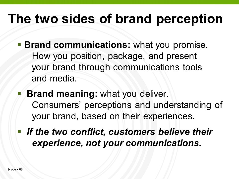 The two sides of brand perception