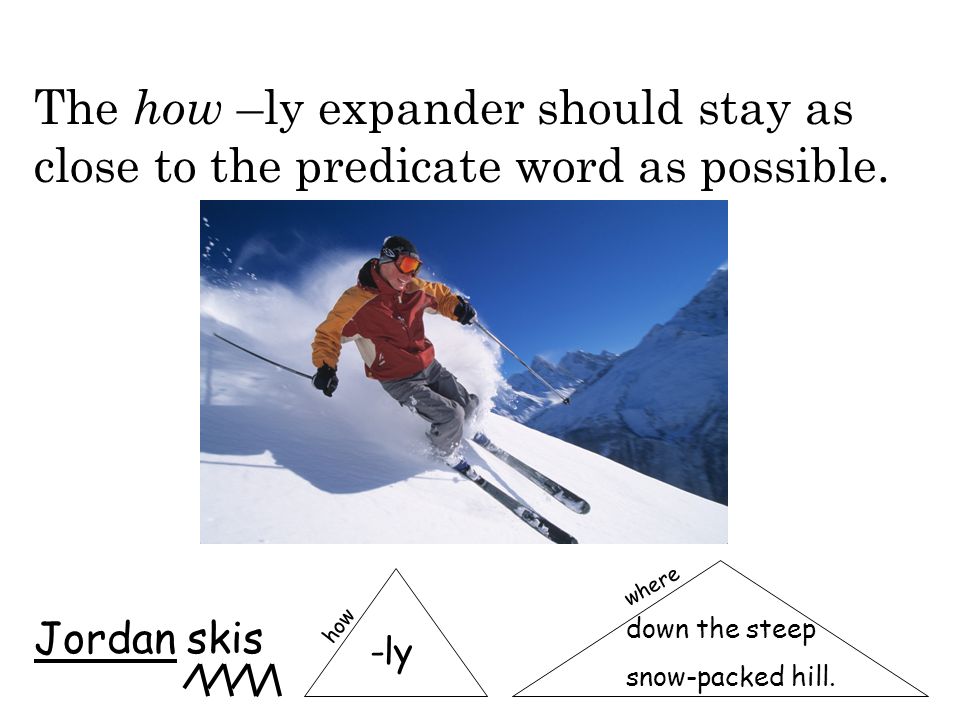 The how –ly expander should stay as close to the predicate word as possible.