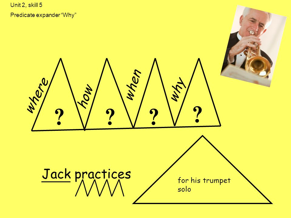 why when where how Jack practices for his trumpet solo