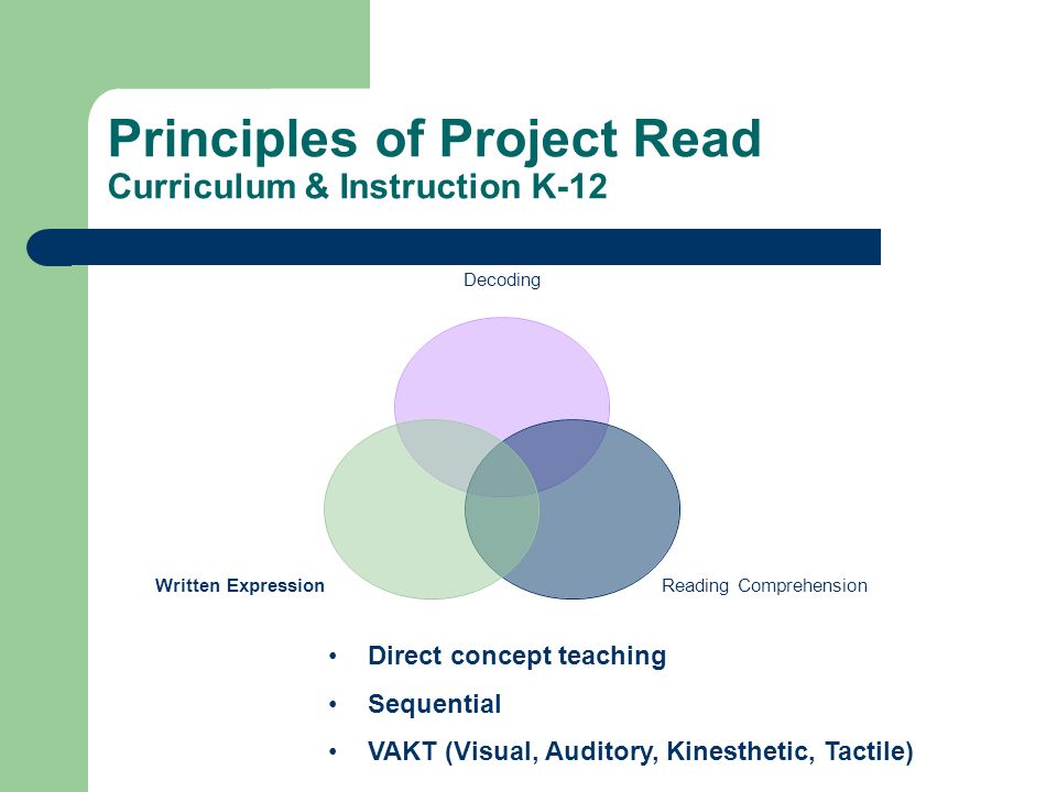 Principles of Project Read Curriculum & Instruction K-12