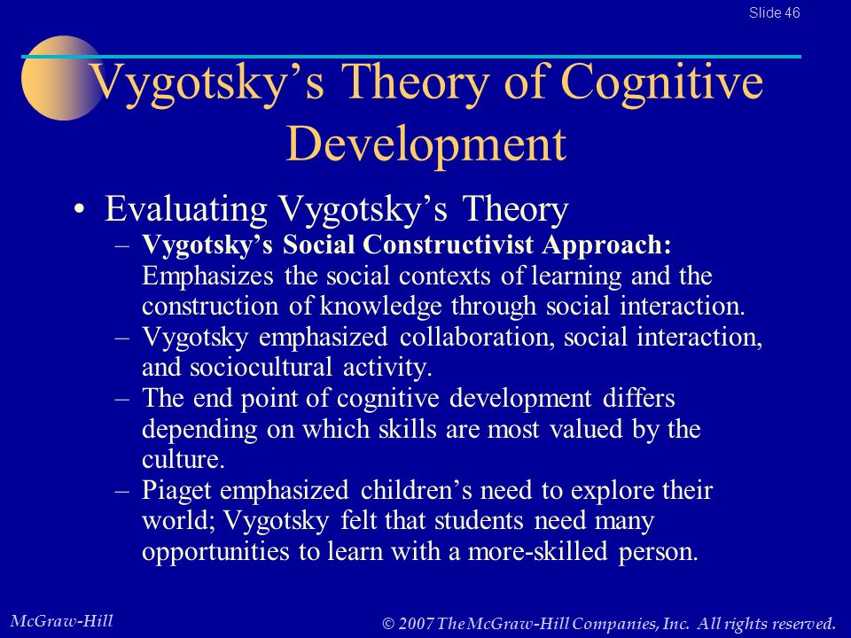 piaget's third stage of cognitive development emphasizes