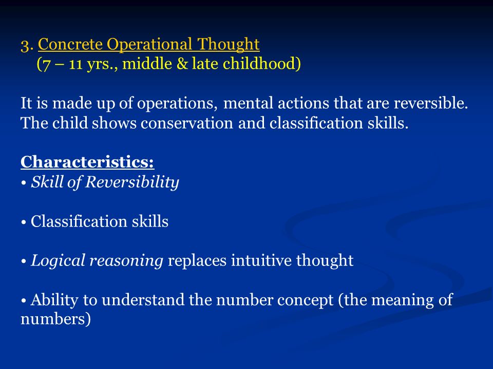 3. Concrete Operational Thought