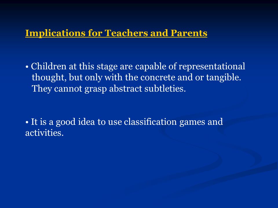 Implications for Teachers and Parents