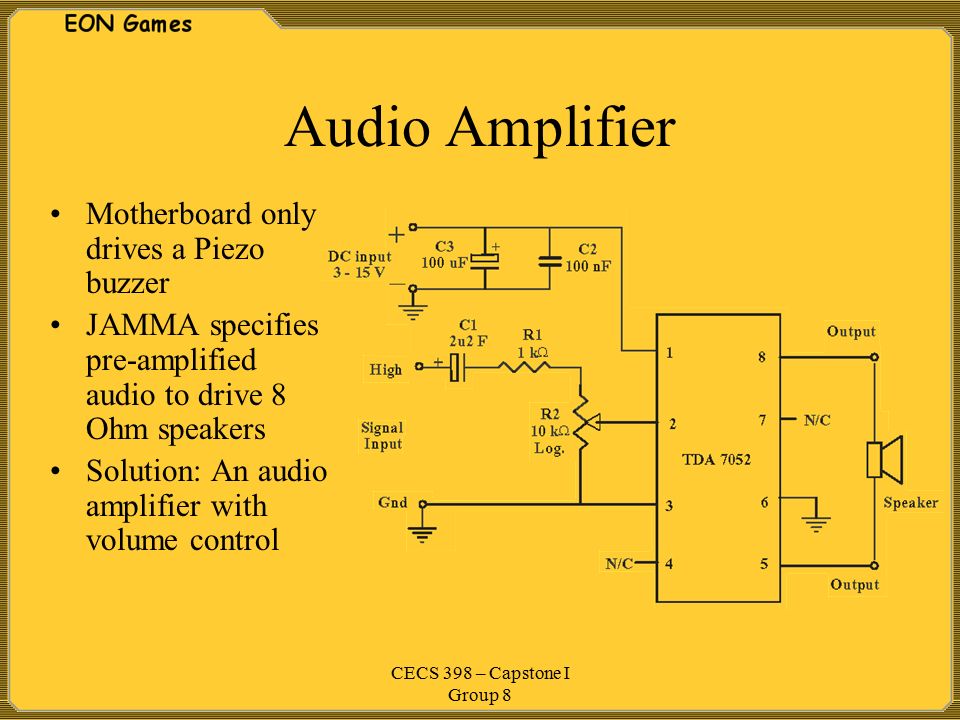 Audio Amplifier Motherboard only drives a Piezo buzzer