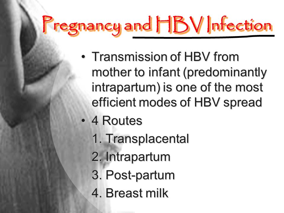 Pregnancy and HBV Infection