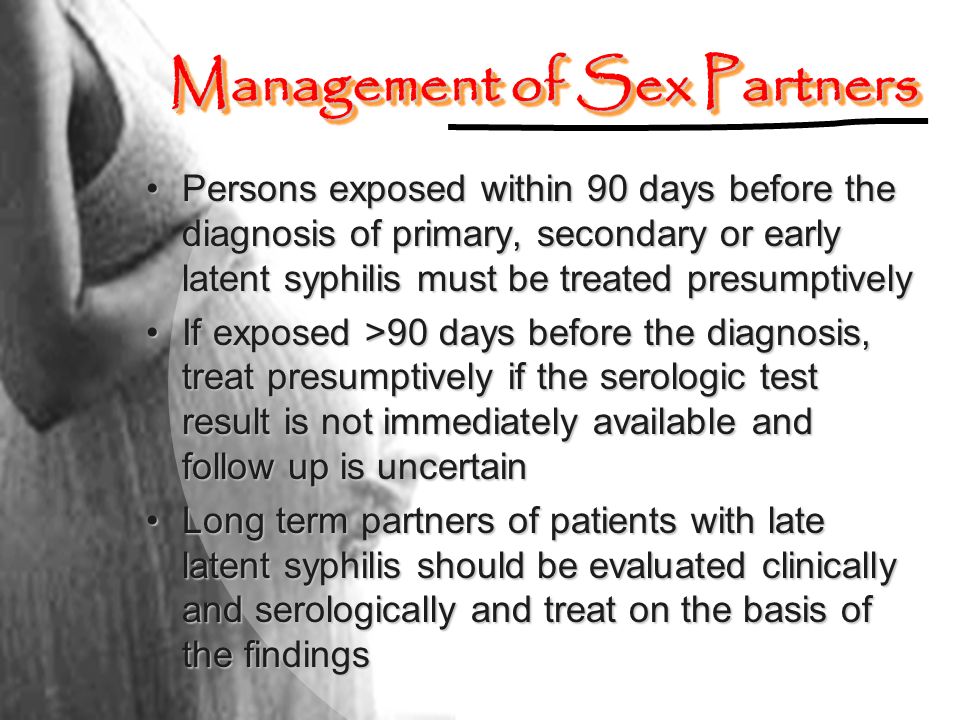 Management of Sex Partners