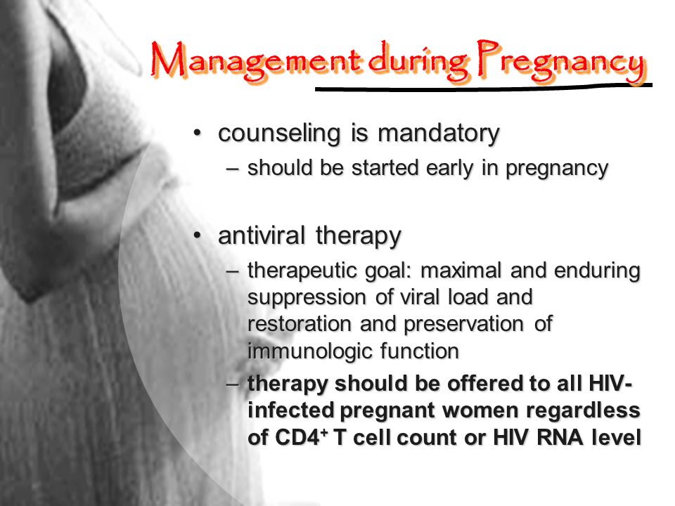 Management during Pregnancy