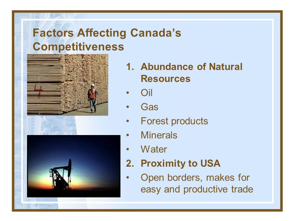 Factors Affecting Canada’s Competitiveness