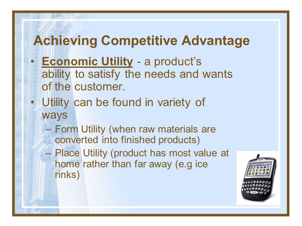 Achieving Competitive Advantage