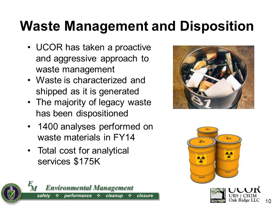 Waste Management and Disposition
