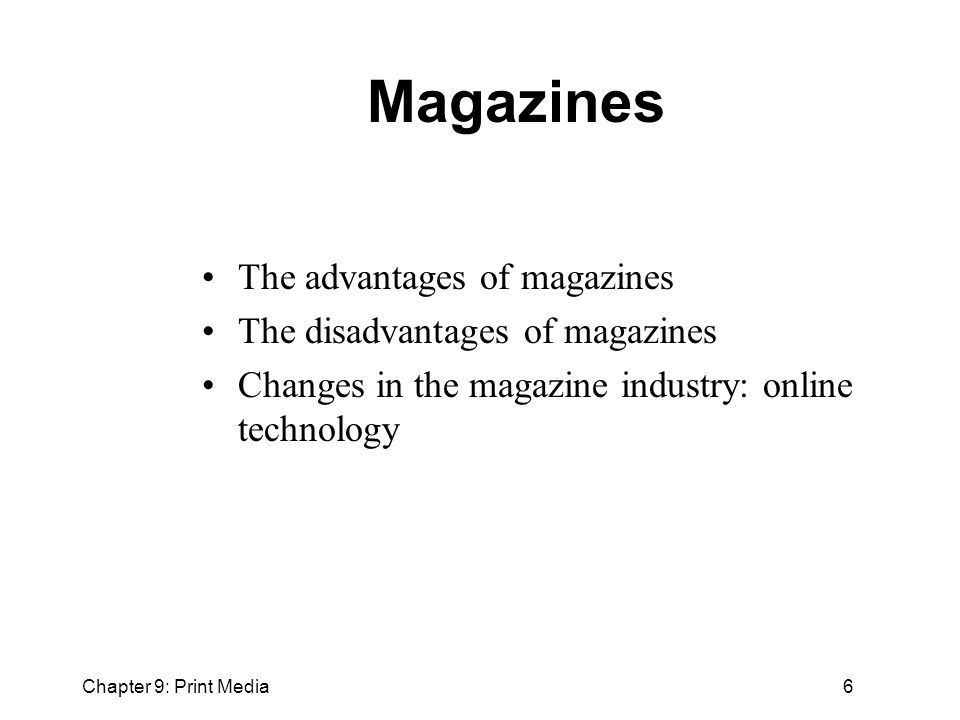 advantages of magazines