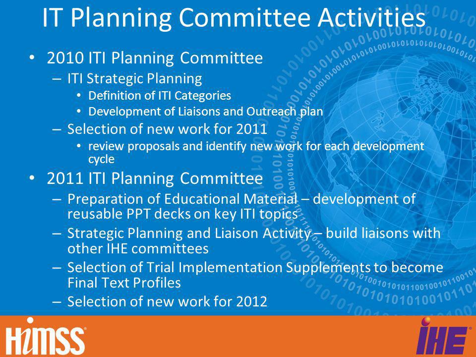 IT Planning Committee Activities