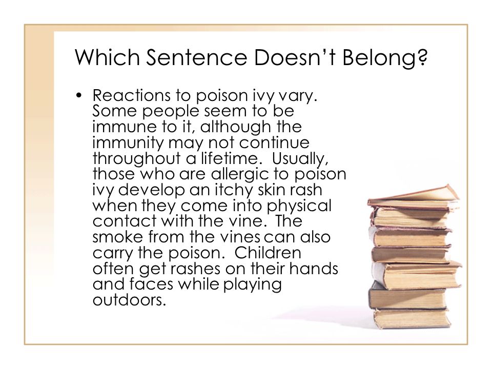 Which Sentence Doesn’t Belong