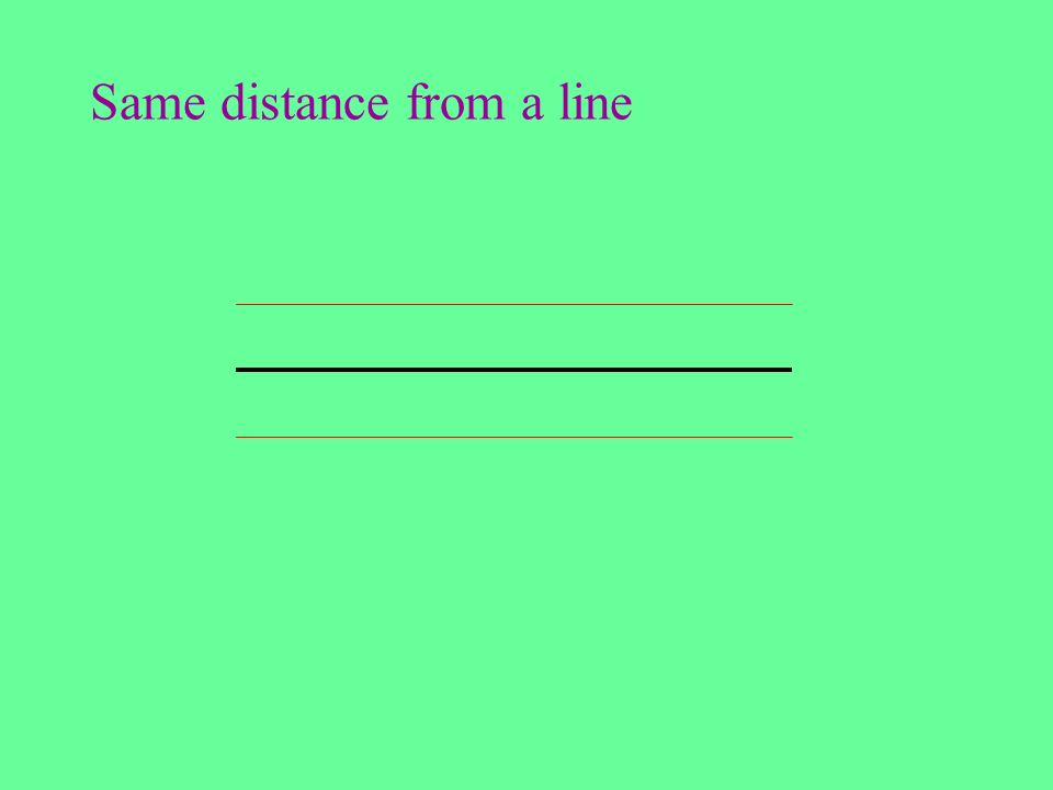 Same distance from a line