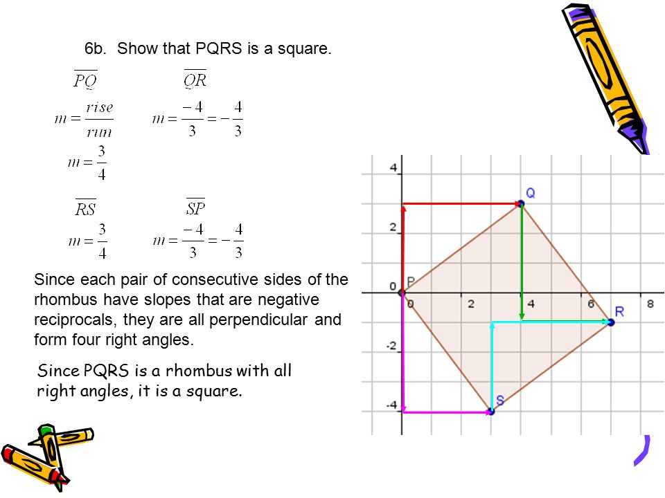 6b. Show that PQRS is a square.