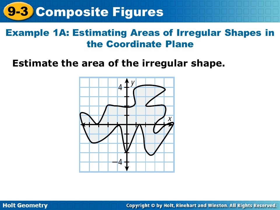 Example 1A: Estimating Areas of Irregular Shapes in the Coordinate Plane