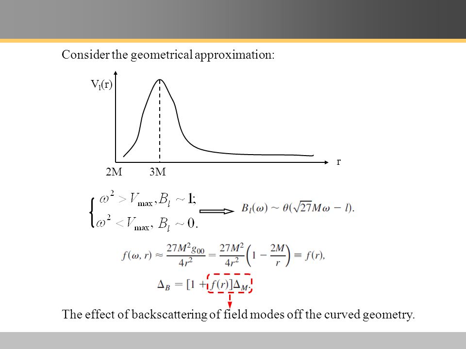 Consider the geometrical approximation: