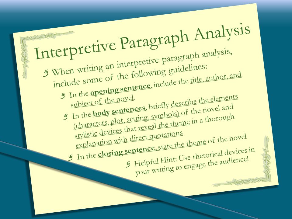 interpretive essay topics