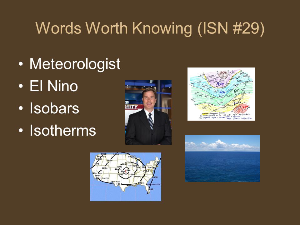 Words Worth Knowing (ISN #29)