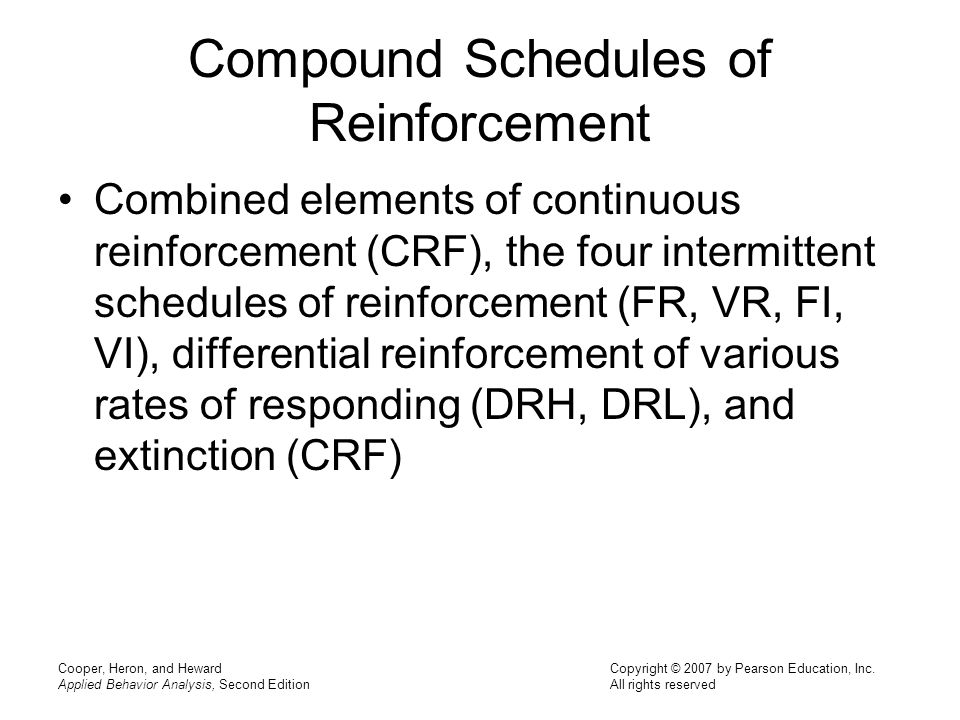 four schedules of reinforcement
