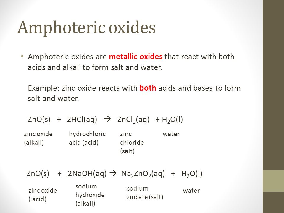 Amphoteric oxide