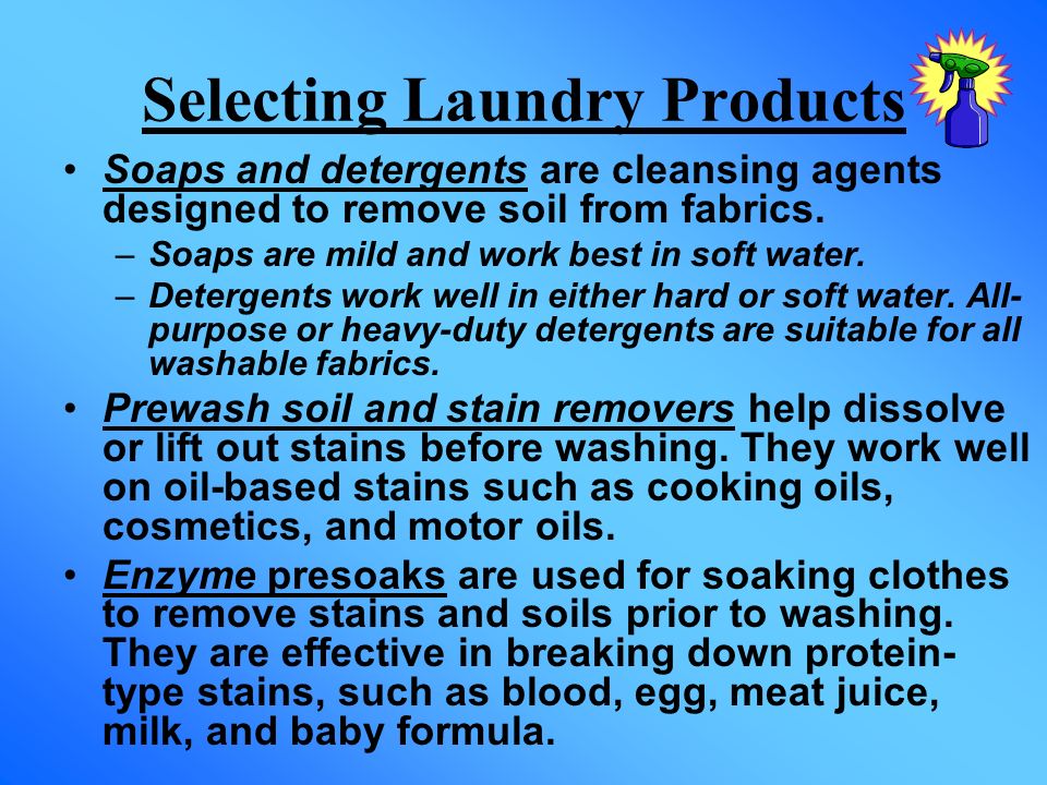 Selecting Laundry Products