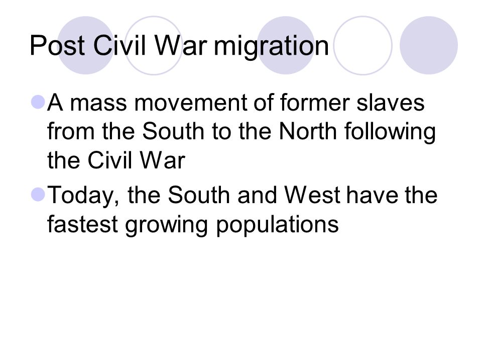 Post Civil War migration