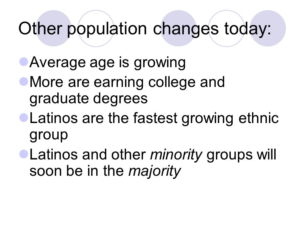 Other population changes today:
