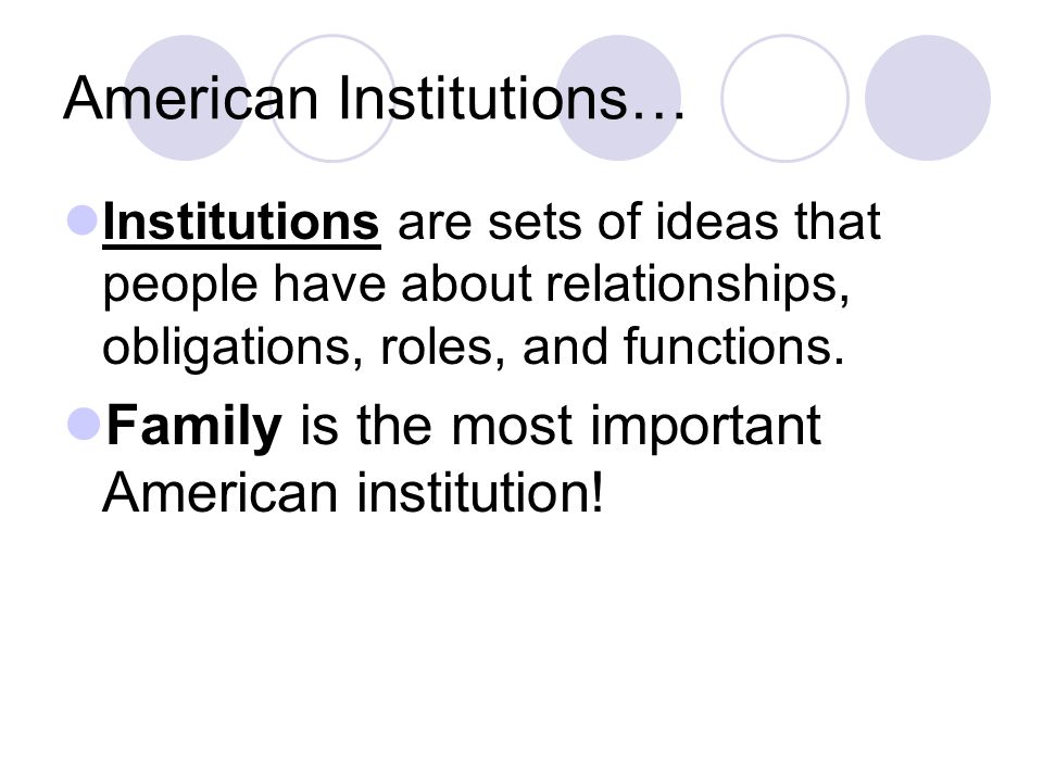 American Institutions…