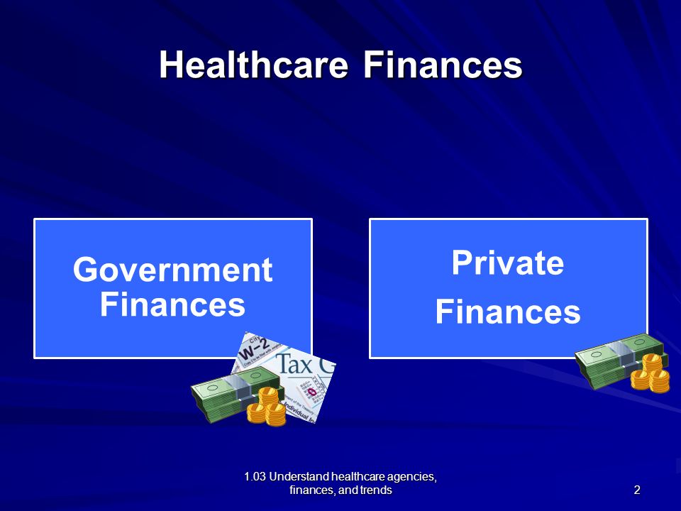 1.03 Understand healthcare agencies, finances, and trends