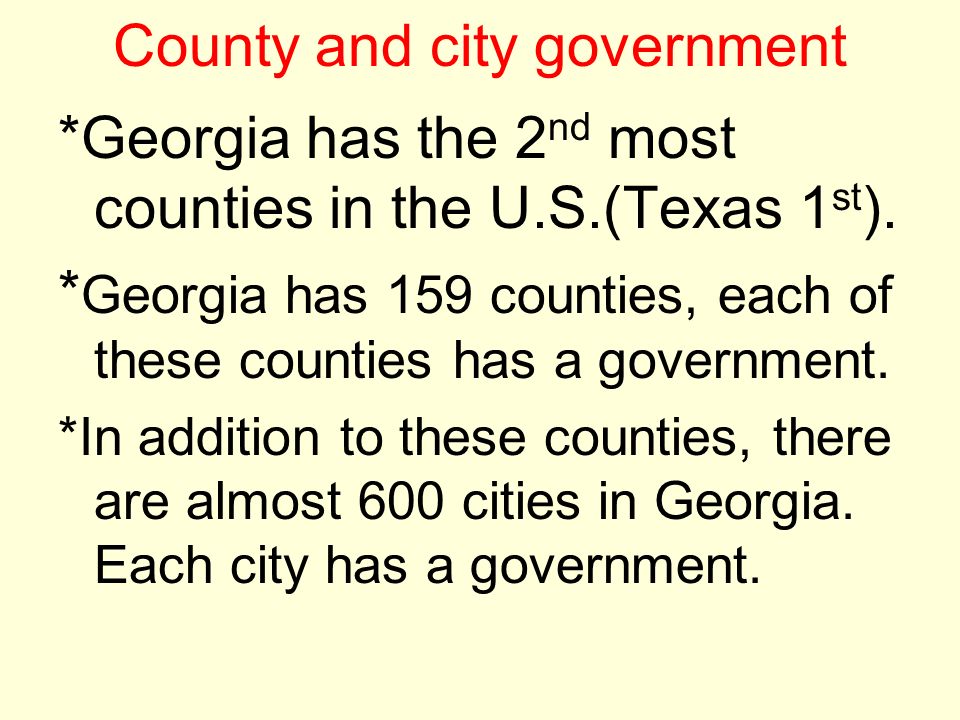 County and city government
