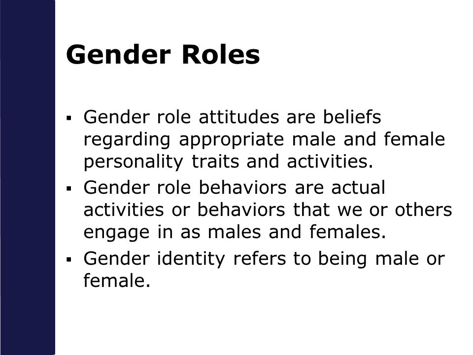 gender role behaviors and attitudes
