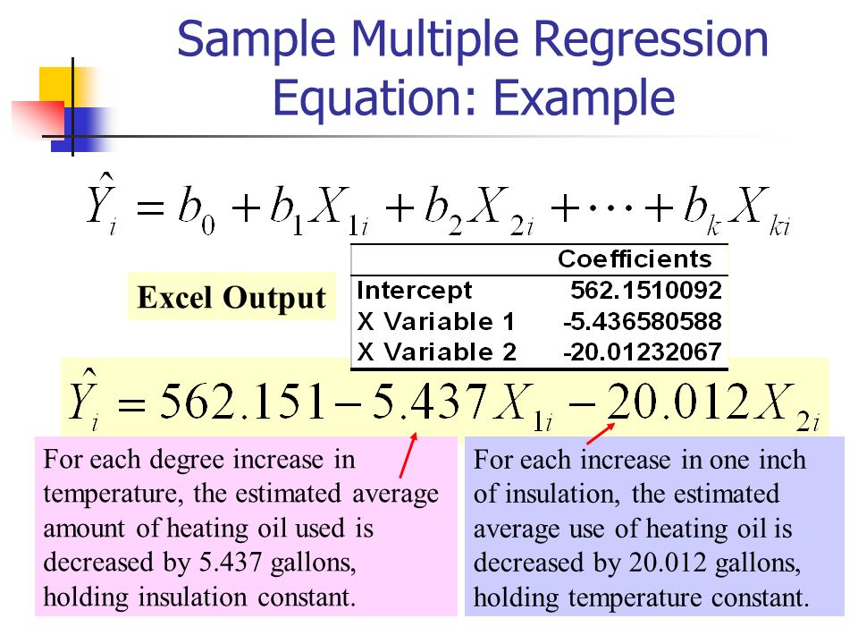 two variable regression excel