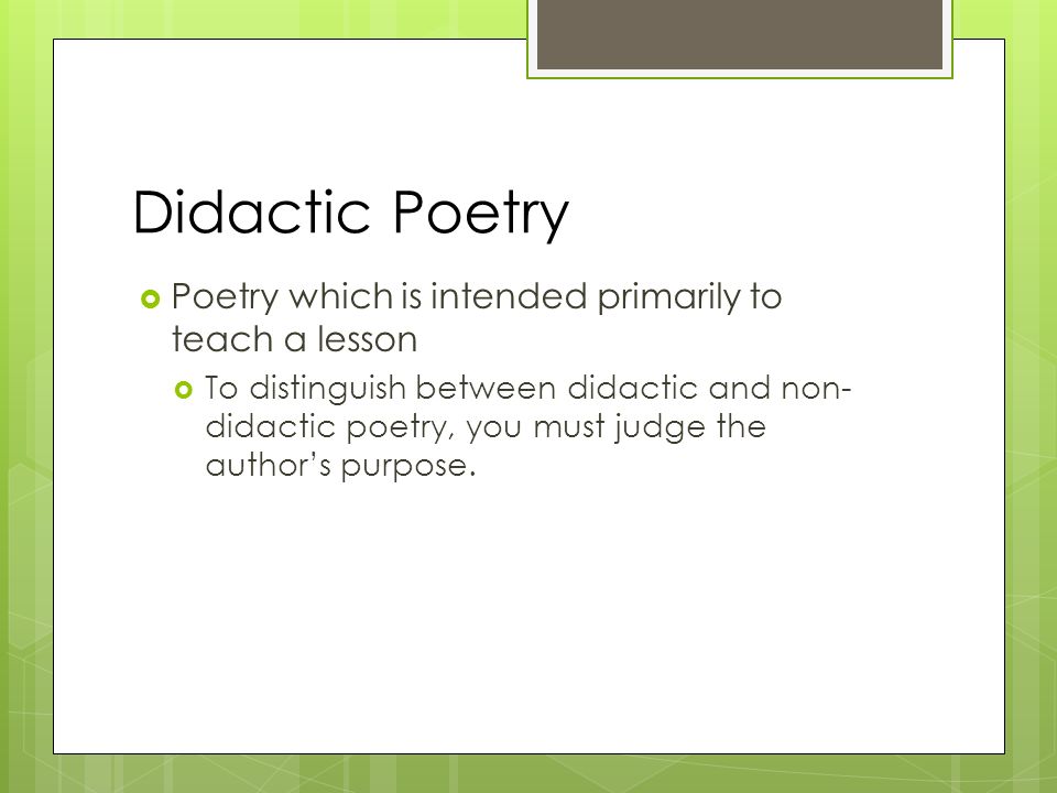 what is didactic in literature